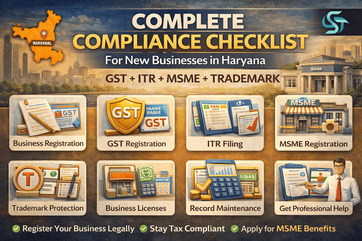 Complete Compliance Checklist for New Businesses in Haryana